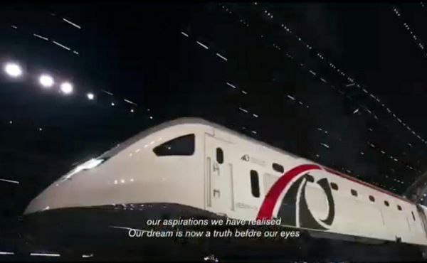 UAE National Day: Etihad Rail coach rolls in with passengers at epic show