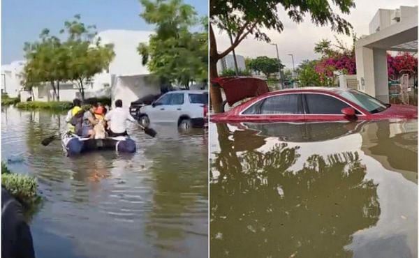 Dubai floods: Residents rescued by kayaks as water levels rise in community
