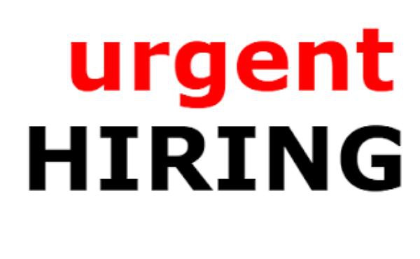 Urgent Hiring